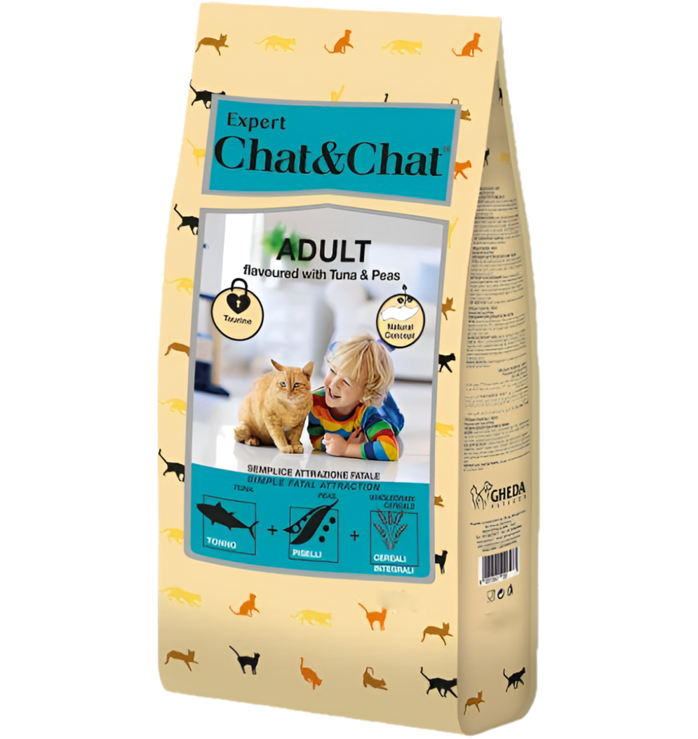 GHEDA- Chat & Chat Adult Cat Food ًWith Tuna & Peas 2kg Sucipetshop