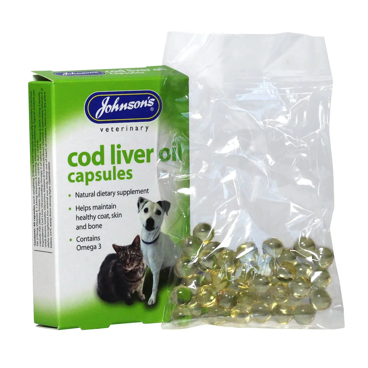 Johnson's Cod Liver Oil 40 Capsules Sucipetshop