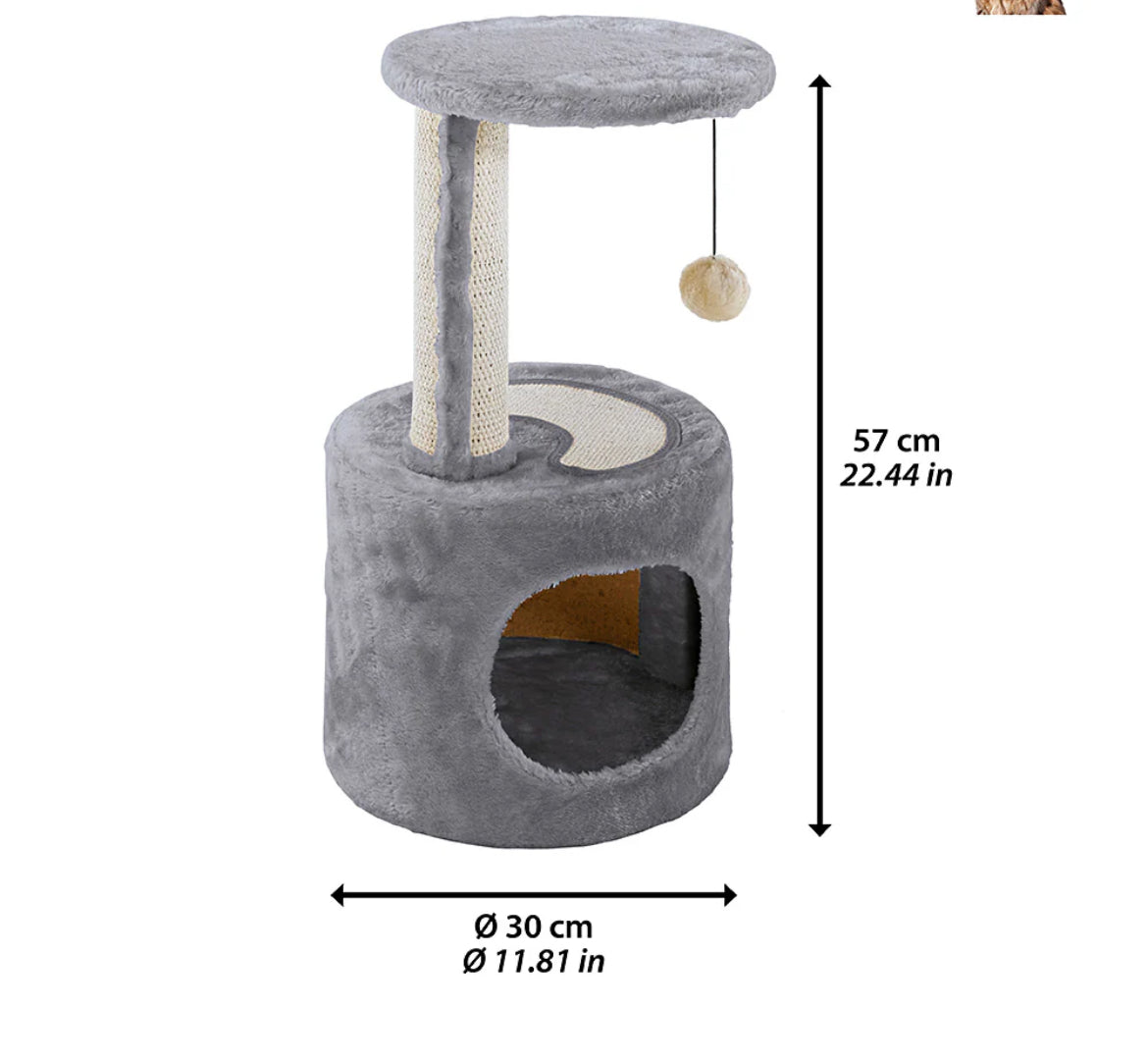 Cat scratching post with home and toy Sucipetshop