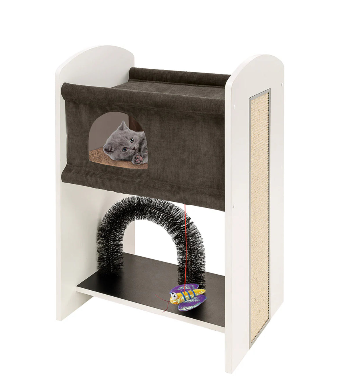 LEO CAT WOODEN STRUCTURE PLAYING & SCRATCH AREA Sucipetshop