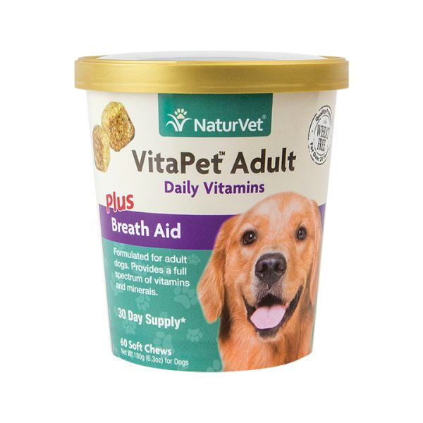 NaturVet VitaPet Adult Plus Breath Aid Soft Chew Sucipetshop