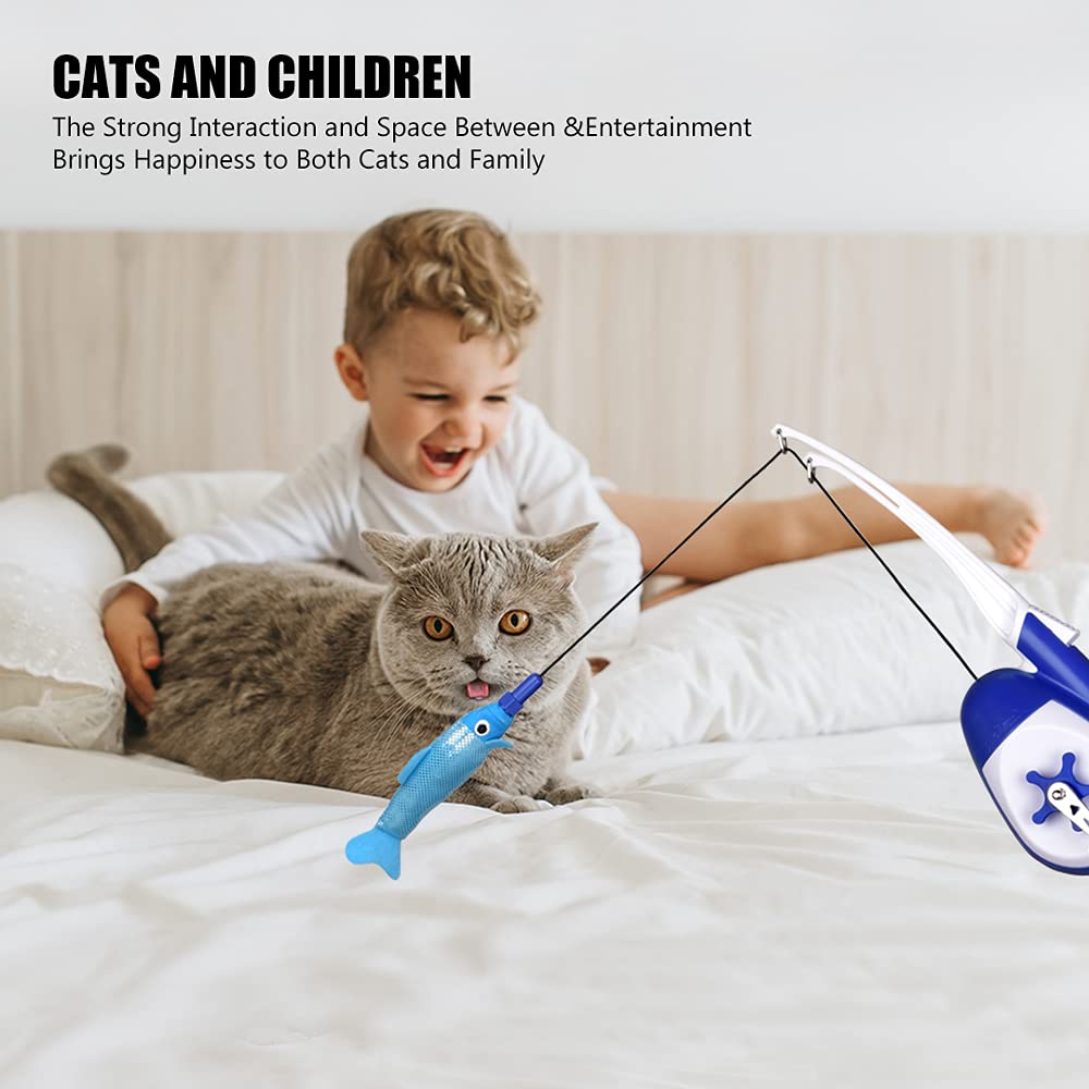 Retractable Fishing Pole Toy For Cats Sucipetshop