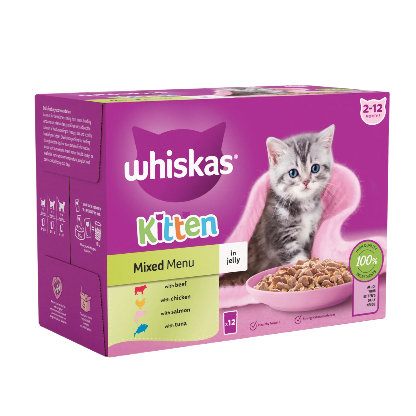 WHISKAS Kitten Pouches Wet Food in Jelly 85g Sucipetshop