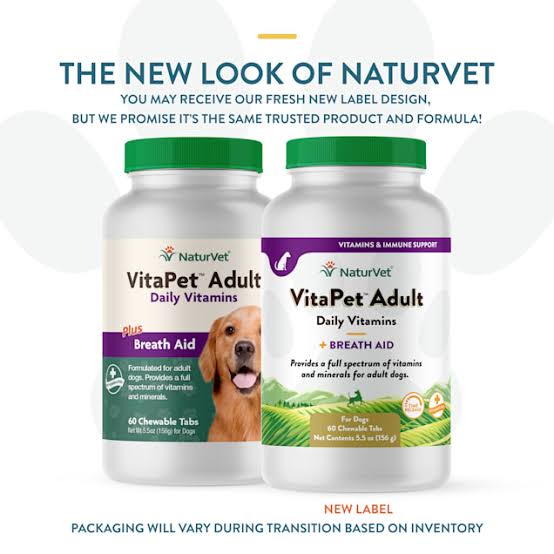 NaturVet VitaPet Daily Vitamins for Adult Dogs, Count of 60 Sucipetshop