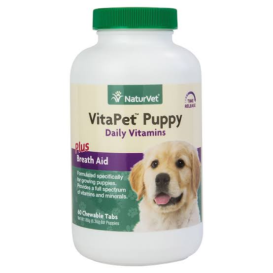 NaturVet VitaPet Puppy Plus Breath Aid Tablets Sucipetshop