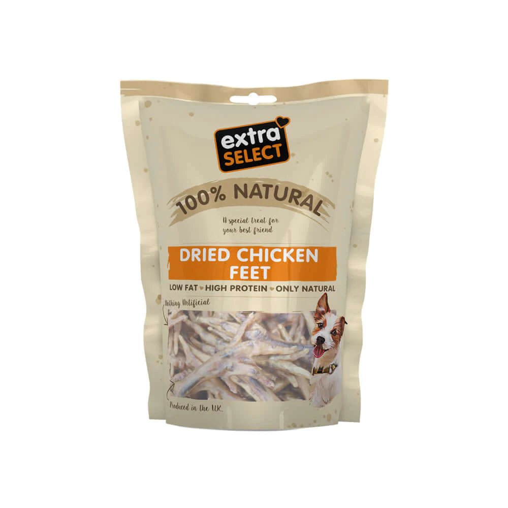 Extra Select Dried Chicken Feet 100g Sucipetshop
