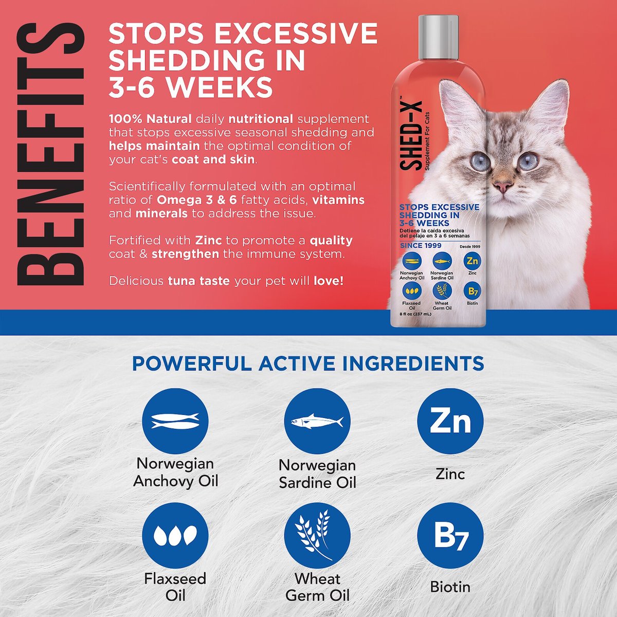 Shed-X Dermaplex Shed Control Nutritional Supplement for Cats Sucipetshop