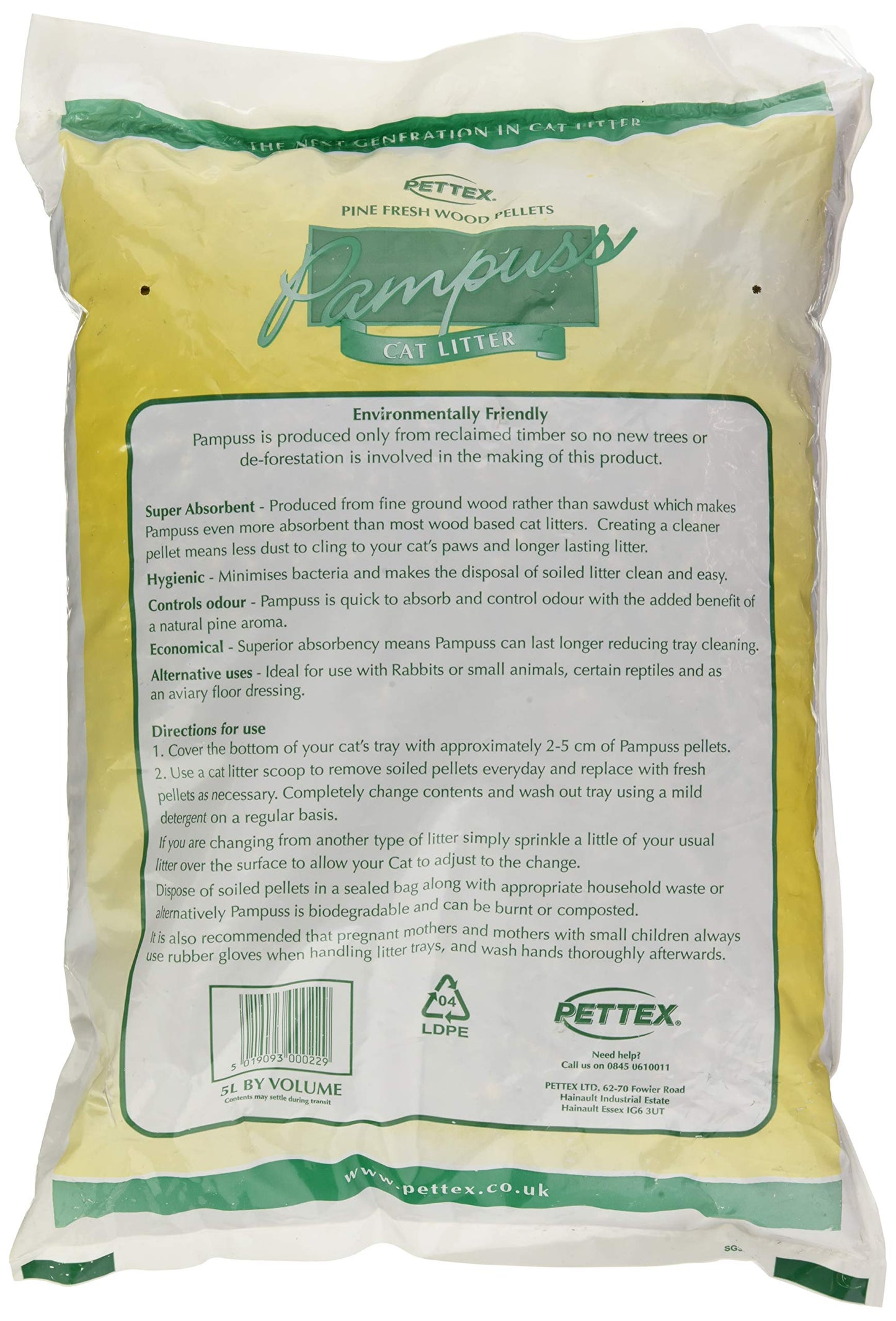 Pettex Pampuss Woodbase Cat Litter 15L Sucipetshop