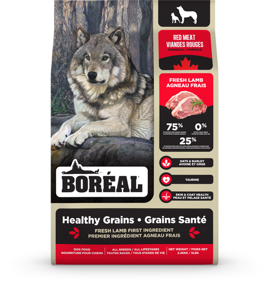 BORÉAL HEALTHY GRAINS RED MEAT ALL BREED DRY FOOD