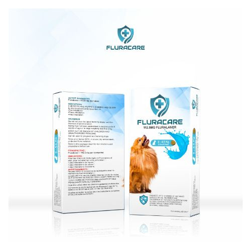 Two boxes of FLURACARE 11.280 FLURAGLAR veterinary treatment
