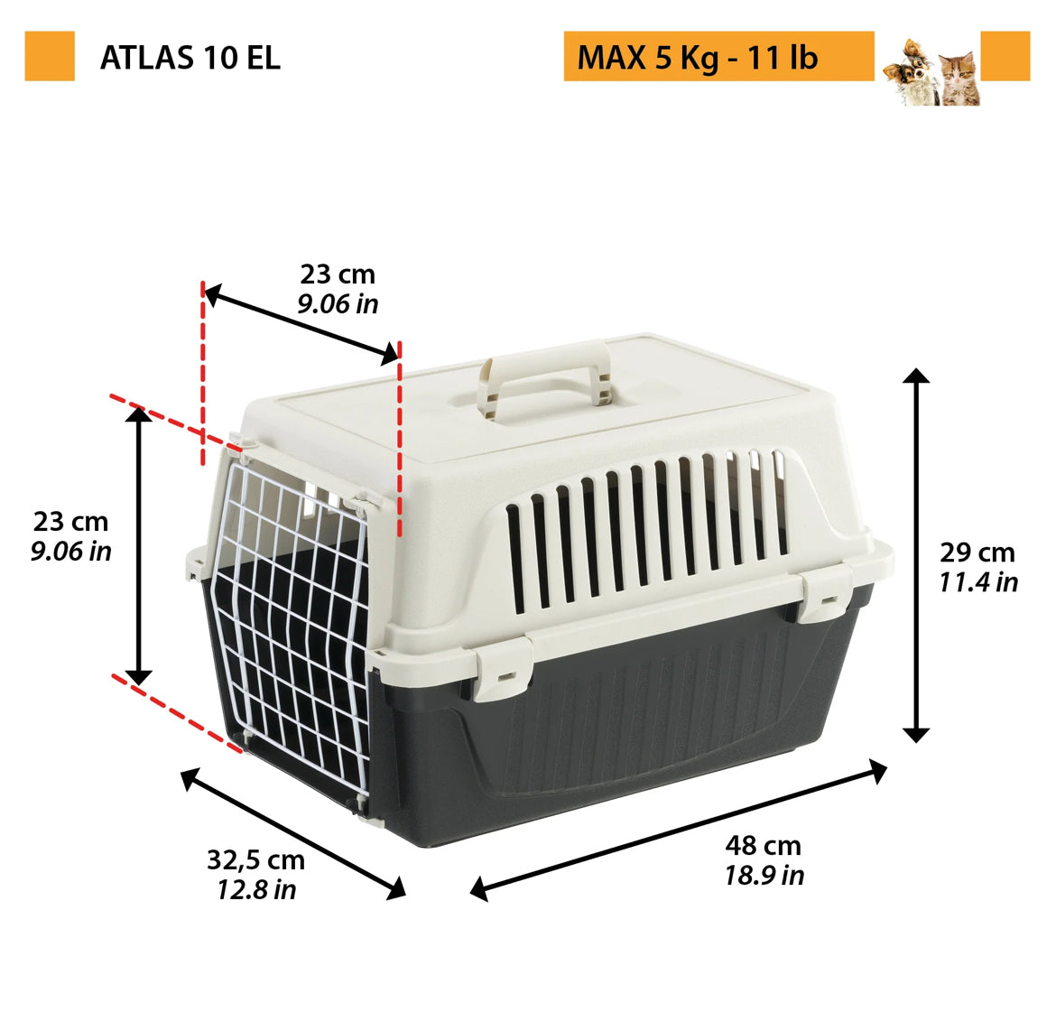 ATLAS EL
Cat and small dog carrier