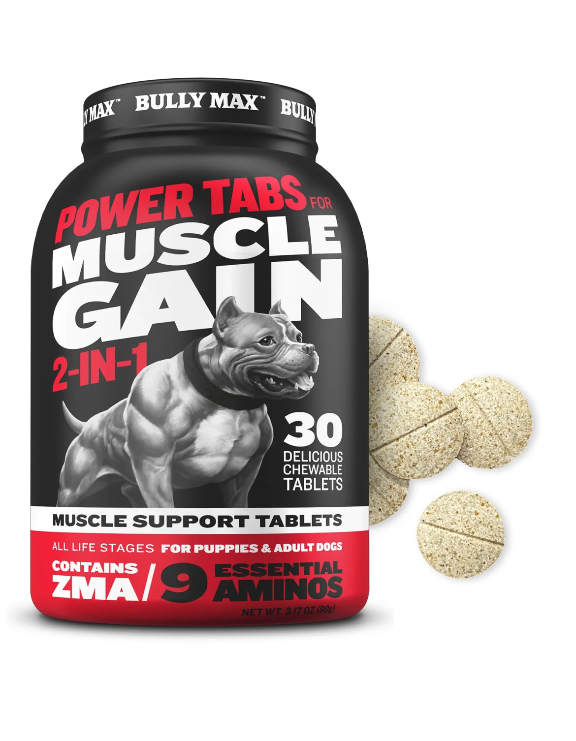 BULLY MAX POWER TABS FOR MUSCLE GAIN