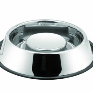 aGLOW Stainless Steel Slow Feeder Dog Bowl