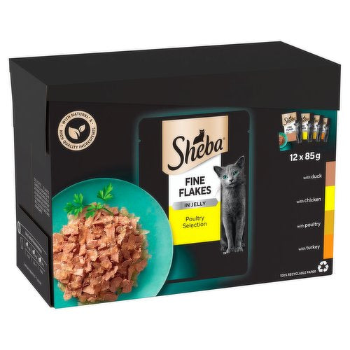 SHEBA Fine Flakes In Jelly Cat Wet Food 12 X 85G