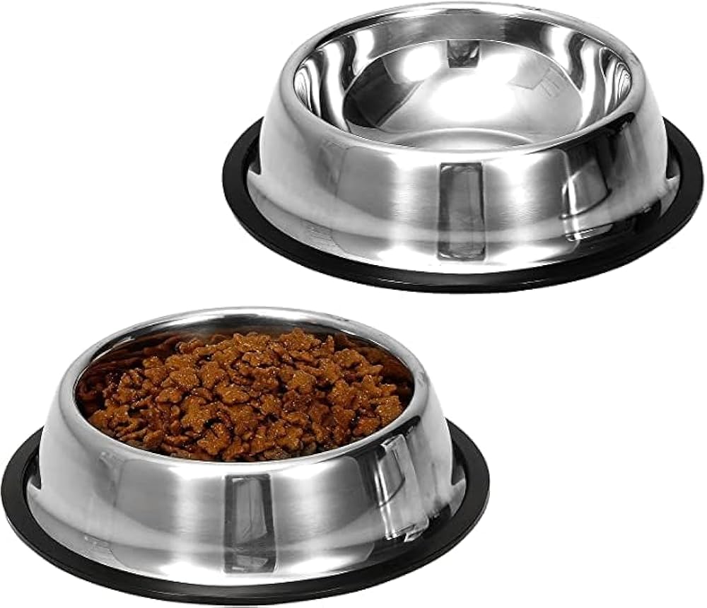 Sucipetshop.com Mlife Stainless Steel Pet Bowl with Rubber Base