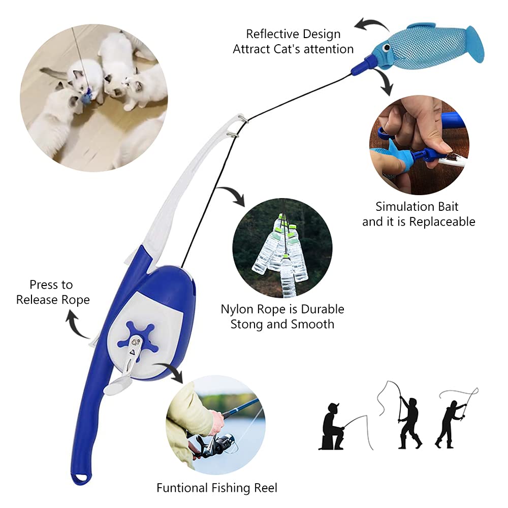 Retractable Fishing Pole Toy For Cats Sucipetshop