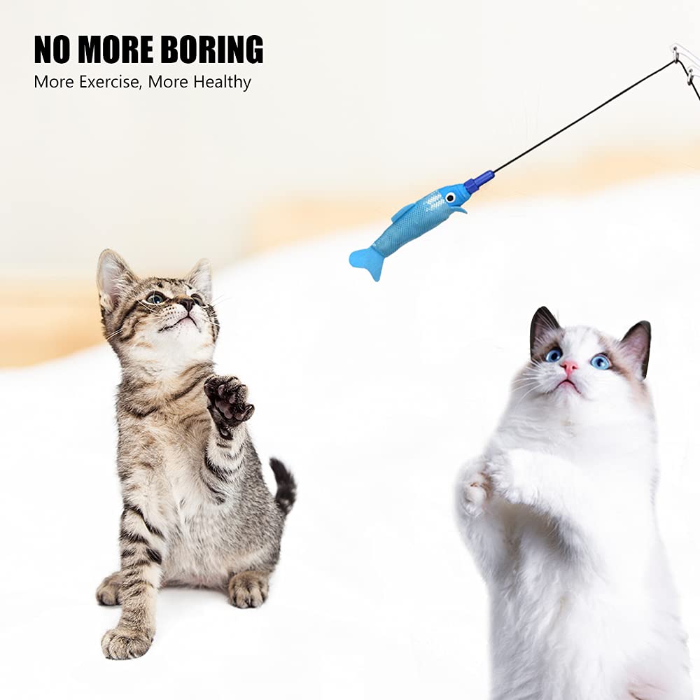 Retractable Fishing Pole Toy For Cats Sucipetshop