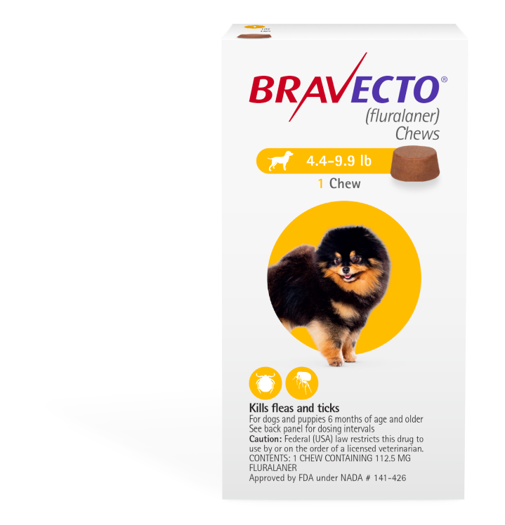 BRAVECTO CHEWABLE TABLET FOR TICKS AND FLEAS