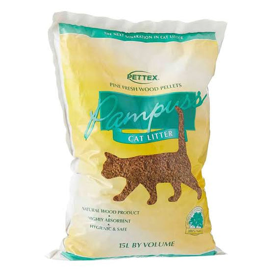 Pettex Pampuss Woodbase Cat Litter 15L