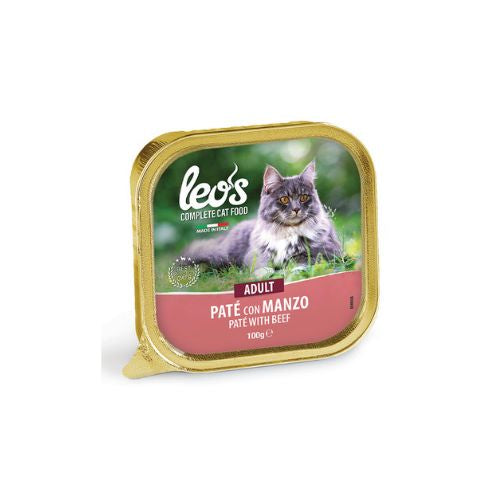 Leo's Adult Paté con Manzo Pate with Beef cat food